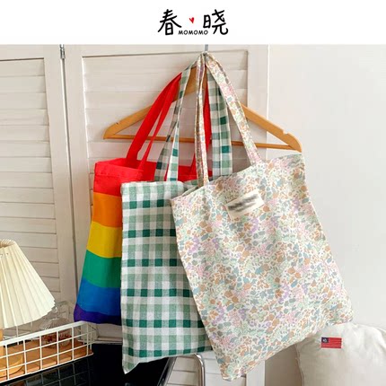 3件包邮/外贸出口英国小清新棉布包袋文艺休闲单肩托特包小众百搭