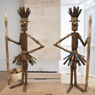 原木头人偶创意部落酋长营地氛围布置户外庭院造景观小品装饰摆件