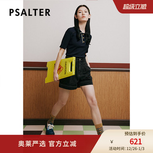 针织衫 诗篇夏修身 显瘦polo领条纹短袖