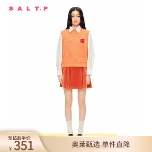 SALT.P可颜2024春夏学院风甜美羊驼圈圈纱背心针织衫
