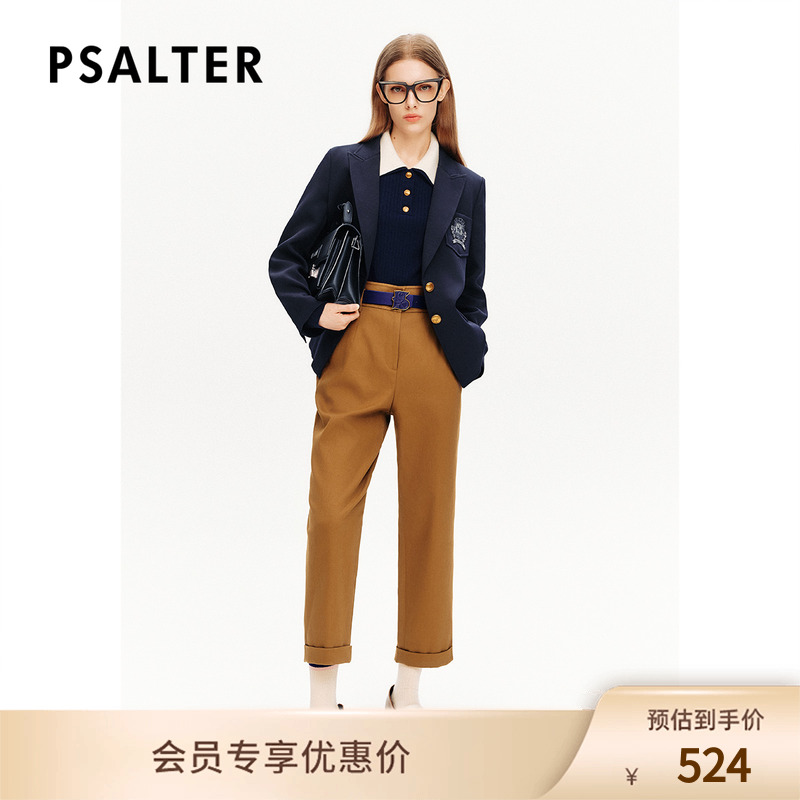 【空气感减量纱线】PSALTER诗篇美式复古学院徽章西装外套秋