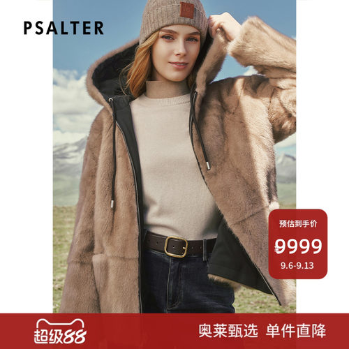 PSALTER诗篇正反两穿大衣水貂皮草派克服2025冬款
