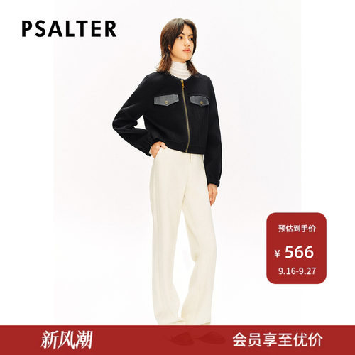 【80支100%羊毛】诗篇专选高支羊毛双面呢毛呢机车风外套秋
