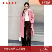 骆驼绒 SALT.P可颜羊毛双面呢大衣无龄感毛呢外套冬款