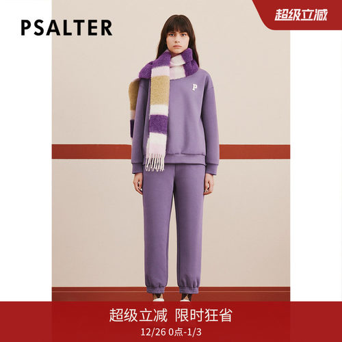 PSALTER诗篇冬宽松圆领学院风运动针织卫衣