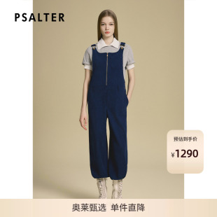 PSALTER诗篇纽扣工装直筒修身灯芯绒连体裤秋款