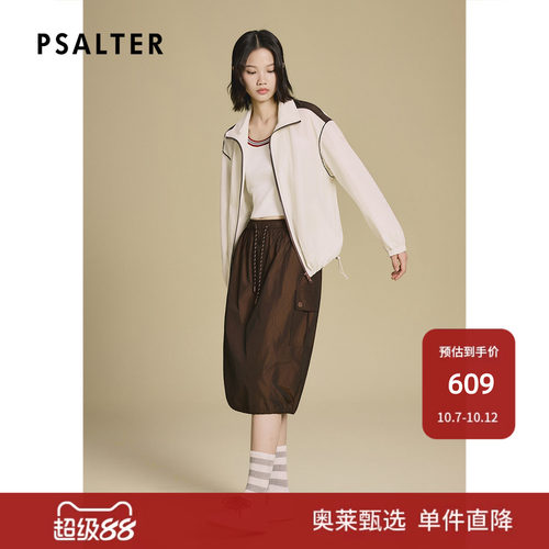 PSALTER诗篇色织记忆面料下摆抽绳宽松短外套2025秋季新款