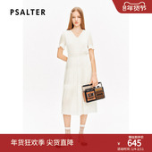 诗篇专选v领法式 白月光系列 流光小白裙蛋糕裙连衣裙夏款