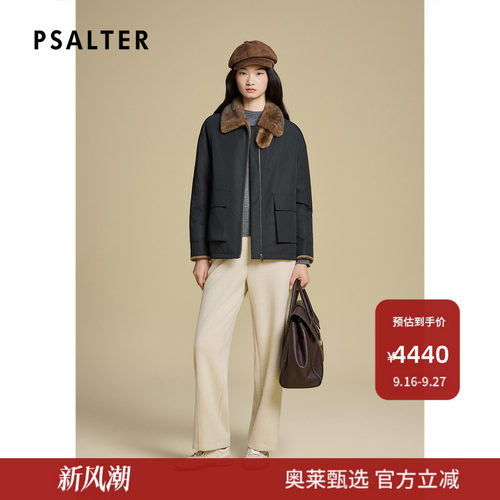 诗篇专选工装风水貂毛领短款羽绒派克服2025冬季款