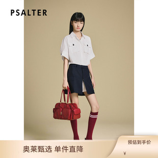 PSALTER诗篇撞色假两件衬衫宽松连身袖连衣裙2025秋款