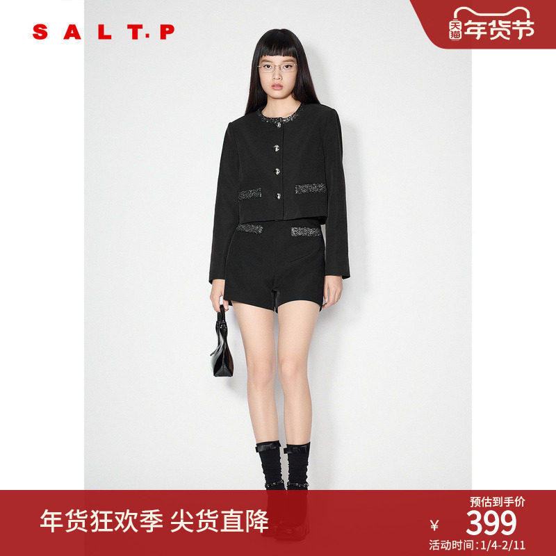 SALT.P可颜【玫瑰花香】2025年春季新款千金风亮片短裤女,女装/女士精品,休闲裤,淘宝优惠券,粉丝福利购,淘宝优惠卷