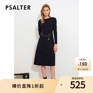 PSALTER诗篇冬气质修身羊毛针织连衣裙