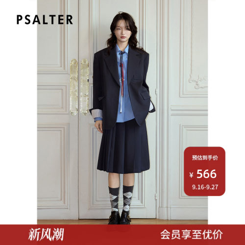 PSALTER诗篇学院风百搭a字百褶裙短裙秋款