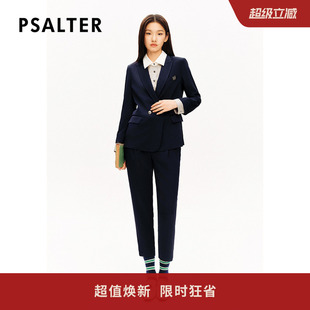 休闲裤 PSALTER诗篇简约百搭摩登复古九分小脚裤 秋款 醋酸