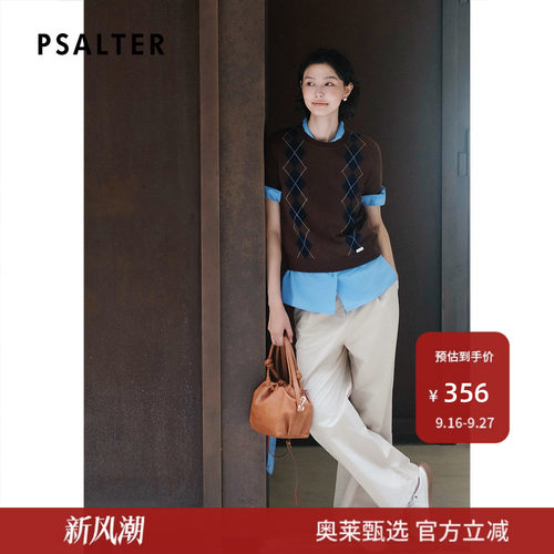 PSALTER诗篇可拆卸三角巾学院气质短袖衬衫z