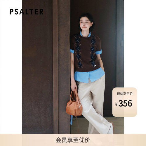 PSALTER诗篇可拆卸三角巾学院气质短袖衬衫z