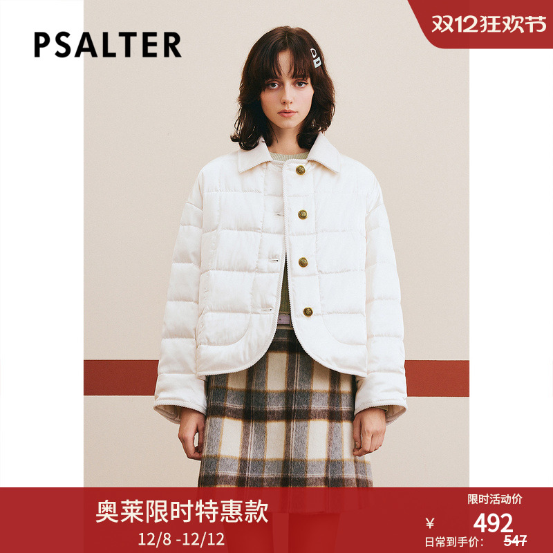 PSALTER诗篇宽松简约翻领外套鹅绒服羽绒服冬
