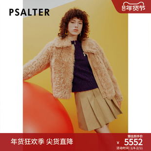 PSALTER诗篇翻领羊皮羊毛皮毛一体毛绒外套皮草冬