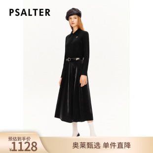 冬款 PSALTER诗篇星光羊毛珠片纱肌理感学院风polo领针织衫