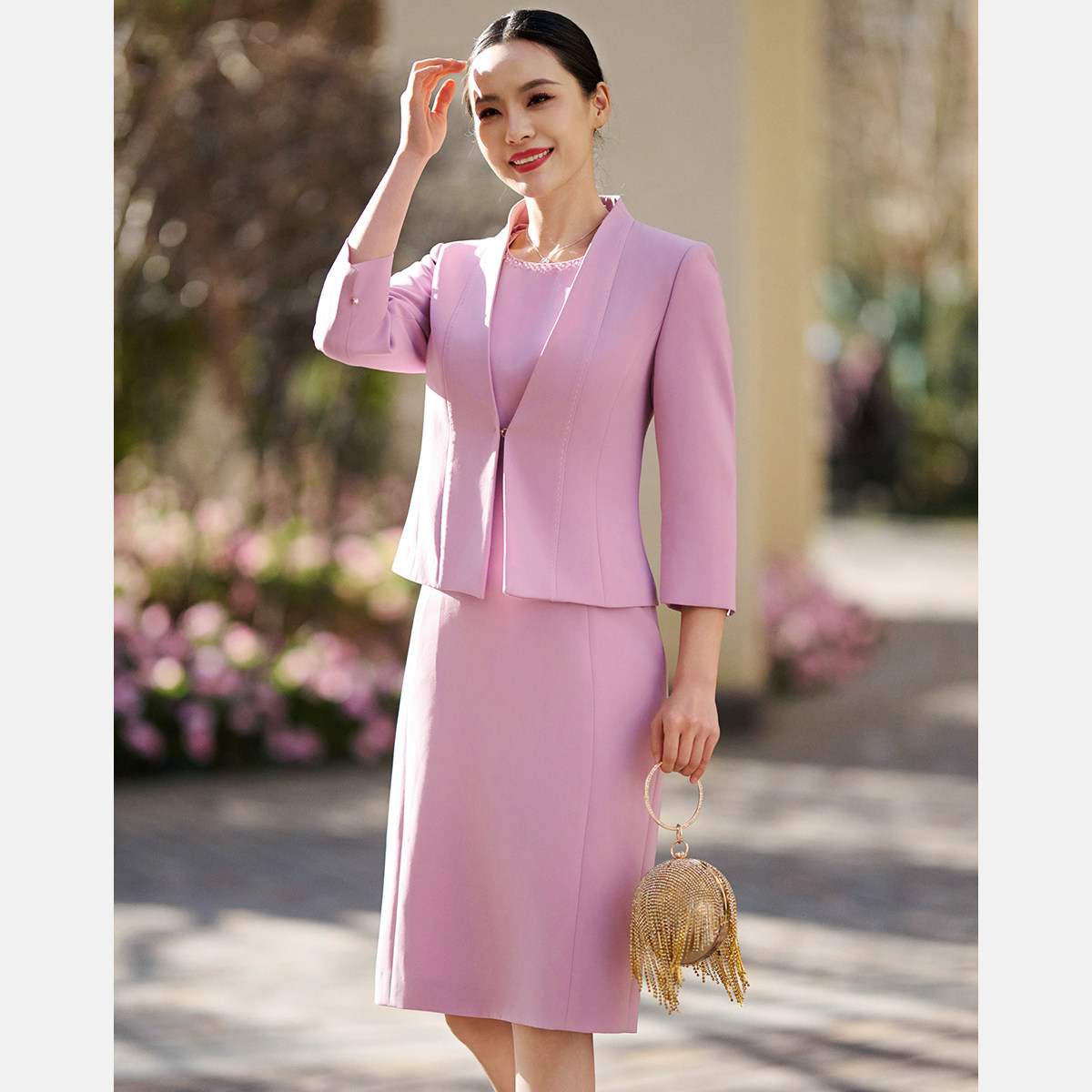 【醋纤】皮尔卡丹女装26春新款粉色气质西服外套女P51051U5007F0