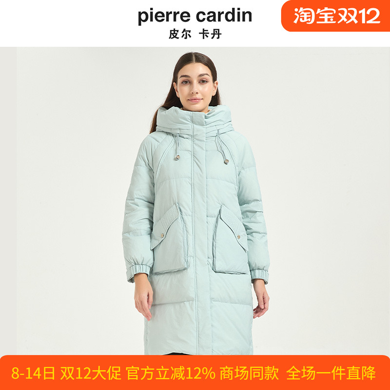 皮尔卡丹女装冬季新款时尚加厚保暖鸭绒通勤羽绒服外套CD54YS019