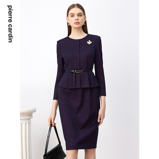 商场同款 连衣裙职业长袖 秋季 通勤假两件P3425E3993Z3 皮尔卡丹女装
