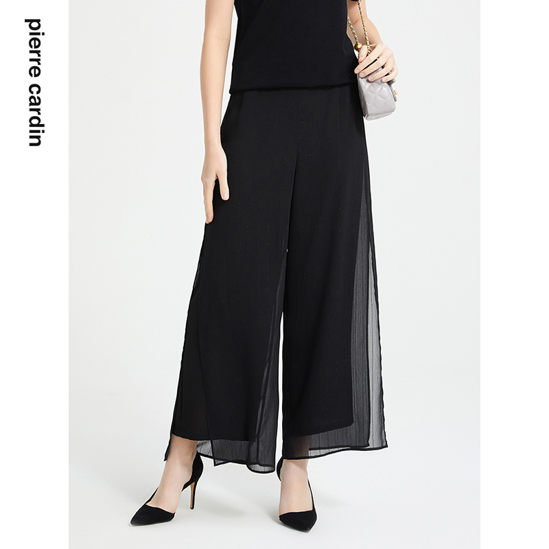 皮尔卡丹女装通勤阔腿裤子