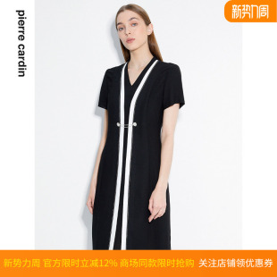 OL风职业通勤短袖 商场同款 新款 夏季 连衣裙 皮尔卡丹女装