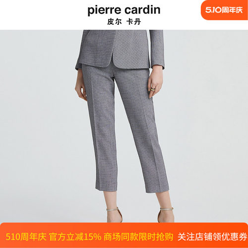 商场同款皮尔卡丹女装新款都市高频职业西装直筒裤P4334T4009H4