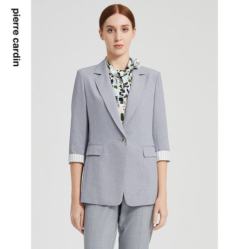 皮尔卡丹女装通勤淑女修身西服