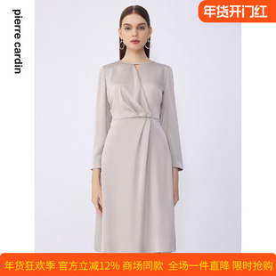 商场同款皮尔卡丹女装夏季新款通勤简约优雅淑女连衣裙