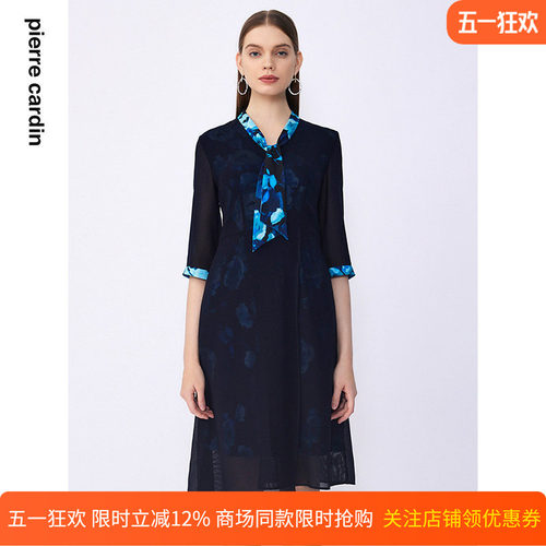 通勤淑女纯色修身连衣裙