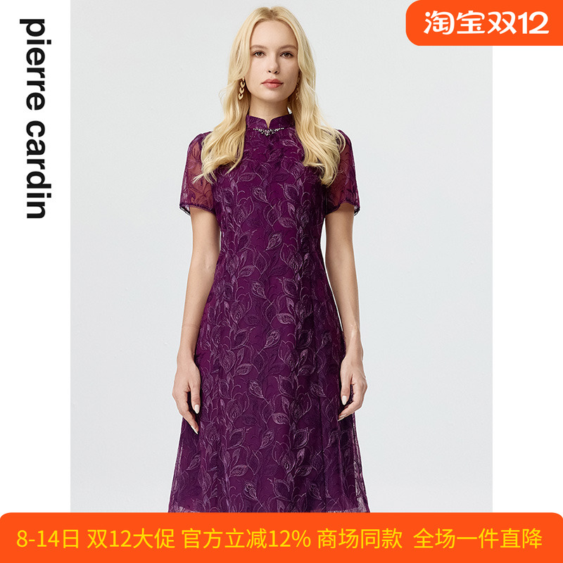 商场同款贵夫人新中式连衣裙