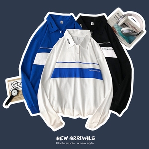 XZ216-T27-P38 【纯棉】2019男士新款翻领长袖T恤POLO 控价55图片