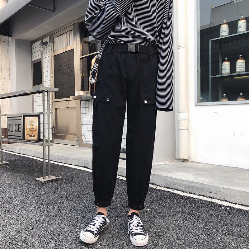 XZ216-K33-P482020夏新款男中性松紧束脚裤送腰带休闲裤,男装休闲裤,星座716