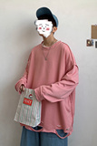 XZ216-WY37-P48【20春】男女情侣圆领套头破洞卫衣，男装卫衣，星座716