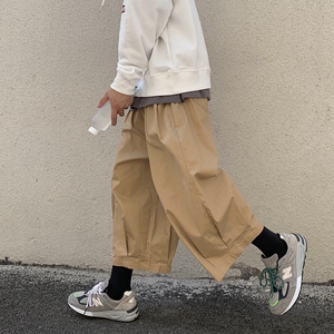 XZ216-K23-F55 S-2XL 中性/情侣/男 19年男士休闲日系灯笼9分裤图片