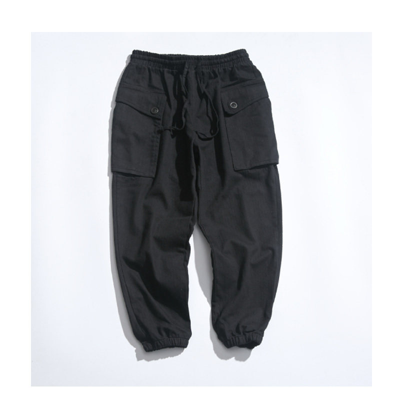 XZ216-K02-F55【M-5XL】纯棉3色2018男士休闲工装裤日系束脚裤,男装休闲裤,星座716