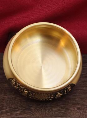 2026香炉家用供奉纯黄铜香铜炉室内上香佛前供炉观音爷莲花香炉碗