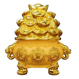 2026招财进宝聚宝盆摆件聚财客厅轻奢入户玄关店铺收银台前台开业