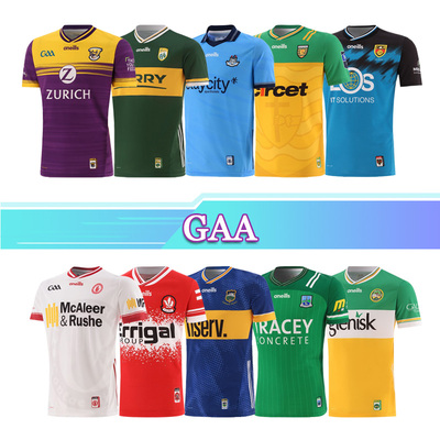 2024 GAA韦克斯福德短袖橄榄球衣克里主客场运动球衣Rugby Jersey