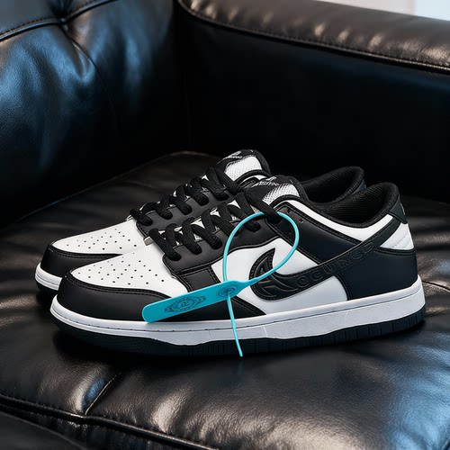 莆田男鞋子黑白熊猫低帮板鞋秋季男女同款蒲田运动鞋冬季休闲鞋女