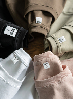 白色短袖t恤男夏季纯棉圆领半袖体恤男士打底衫纯色定制新疆棉潮