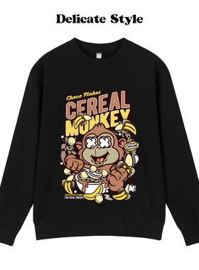 ETQFire2026新款美式复古印花长袖卫衣男潮牌宽松T恤秋冬情侣上衣