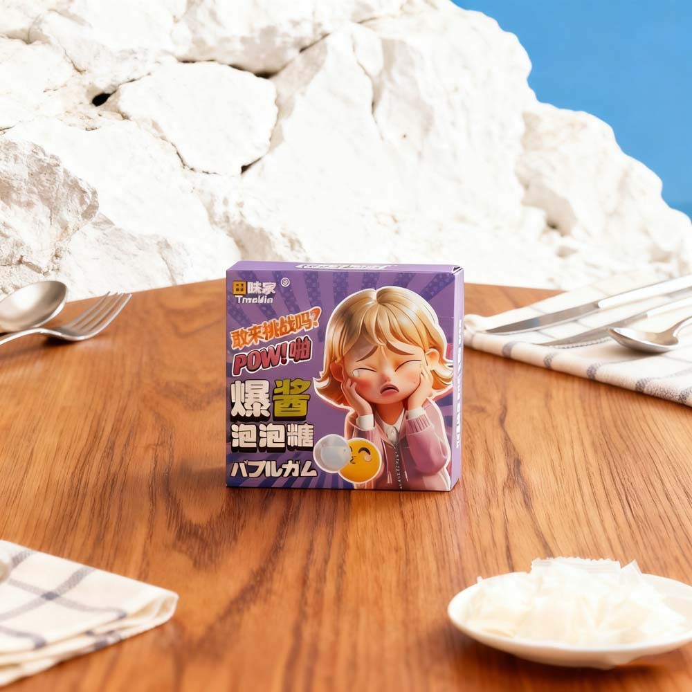 纯手工卡通网红夹心口香糖果水果酱香芋好吃弹力爆品摆摊