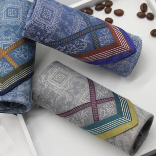 手帕 提帕 柔软 纹草 吸汗 男士 全棉 英伦风 长辈可用