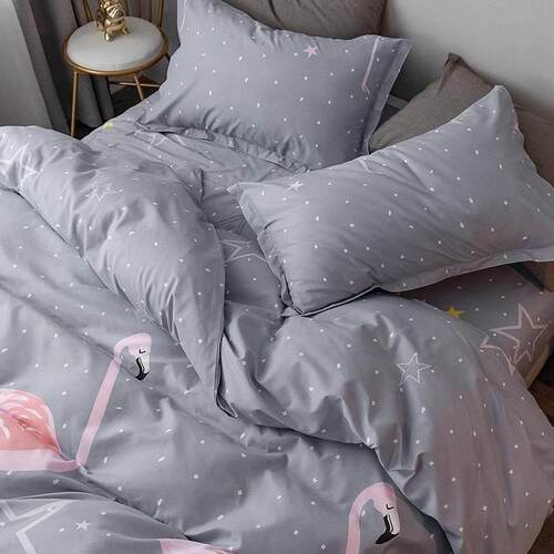 4pc bedsheet set flat sheet student bed cover single/double