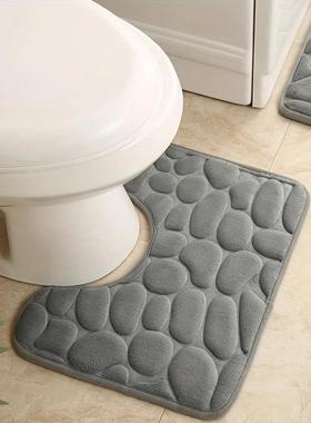 Washroom toilet foot mat Ushaped floor mat waterproof pad B