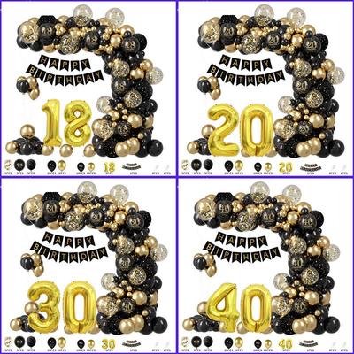 18th/20th/30th/40th Birthday Decorations Number Balloons set