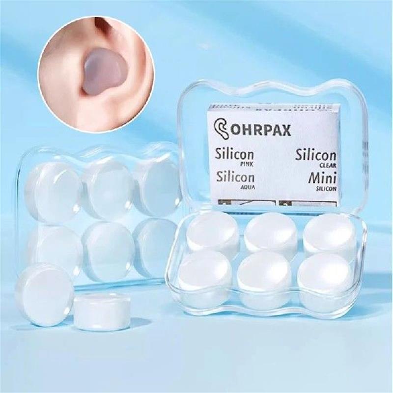 6pcs Silicone Ear Plugs Sleep AntiNoise Snoring Earplugs